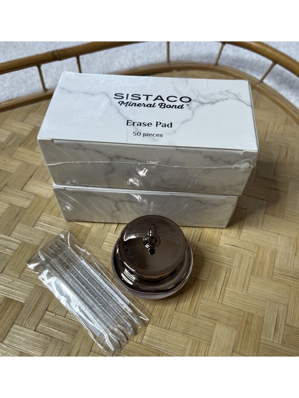 Sistaco Mineral Bond Classic Range Peach Powder Erase Pads Removal Stick Bundle